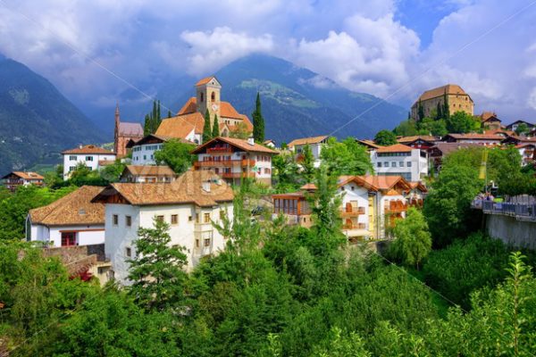 Alpine village Schenna, Meran, South Tyrol, Italy - GlobePhotos - royalty free stock images