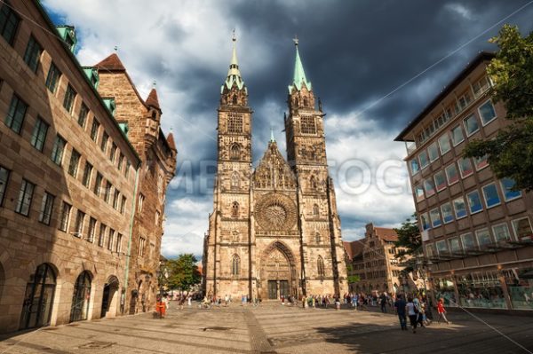 Gothic cathedral in the old town of Nuremberg, Germany - GlobePhotos - royalty free stock images