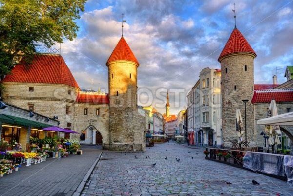 Viru Gate in the old town of Tallinn, Estonia - GlobePhotos - royalty free stock images