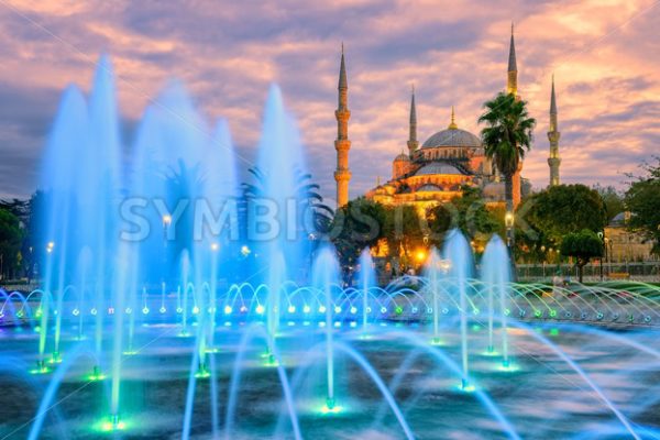 Blue Sultanahmet mosque, Istanbul old town, Turkey - GlobePhotos - royalty free stock images