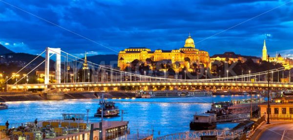 Buda Castle over Danube river, Budapest, Hungary - GlobePhotos - royalty free stock images