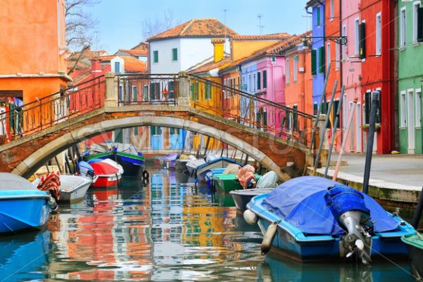 Colorful houses on Burano, Venice, Italy - GlobePhotos - royalty free stock images