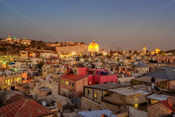 Old City of Jerusalem and Temple Mount, Israel - GlobePhotos - royalty free stock images