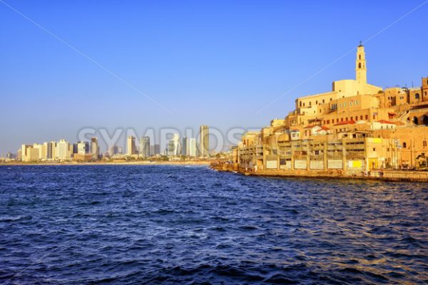 Old Jaffa town and Tel Aviv skyline, Israel - GlobePhotos - royalty free stock images