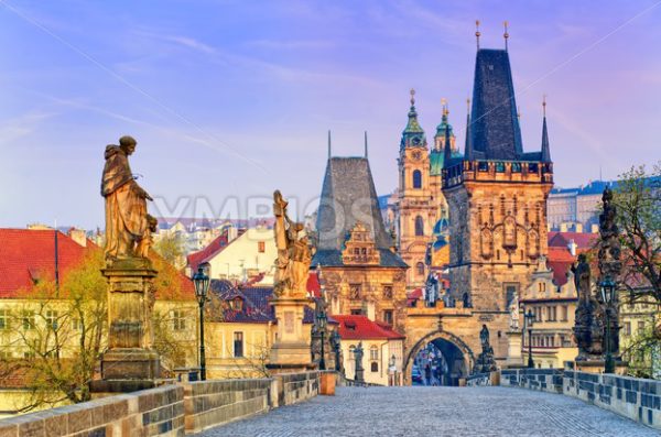 Charles Bridge in Prague old town, Czech Republic - GlobePhotos - royalty free stock images