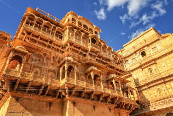 Stone carved house in Jaisalmer, Rajasthan, India - GlobePhotos - royalty free stock images