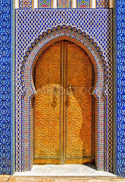 The ornamented golden door, Fes, Morocco - GlobePhotos - royalty free stock images