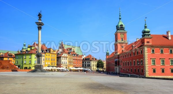 Colorful houses in the historic centre of Warsaw, Poland - GlobePhotos - royalty free stock images