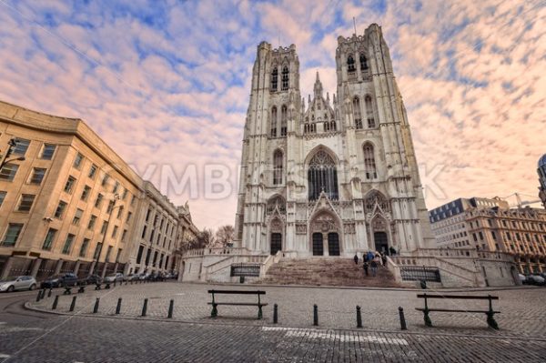 Gothic style Cathedral of Brussels, Belgium - GlobePhotos - royalty free stock images