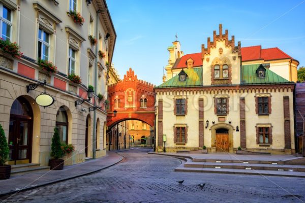 Little street in the old town of Krakow, Poland - GlobePhotos - royalty free stock images