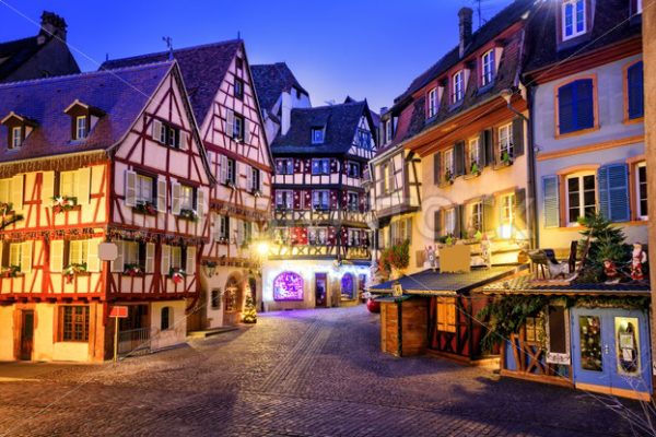 Old town of Colmar decorated for christmas, Alsace, France - GlobePhotos - royalty free stock images