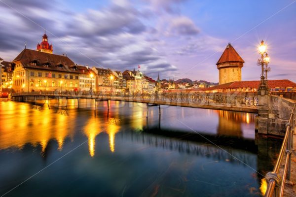 Old town of Lucerne, Switzerland, in the evening light - GlobePhotos - royalty free stock images