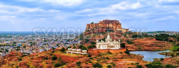 Panorama of blue city Jodhpur, India - GlobePhotos - royalty free stock images