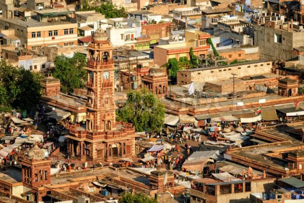 The Clock tower and Sadar market, Jodhpur, India - GlobePhotos - royalty free stock images