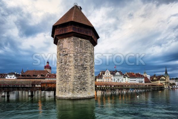 Water Tower in the old town of Lucerne, Switzerland - GlobePhotos - royalty free stock images