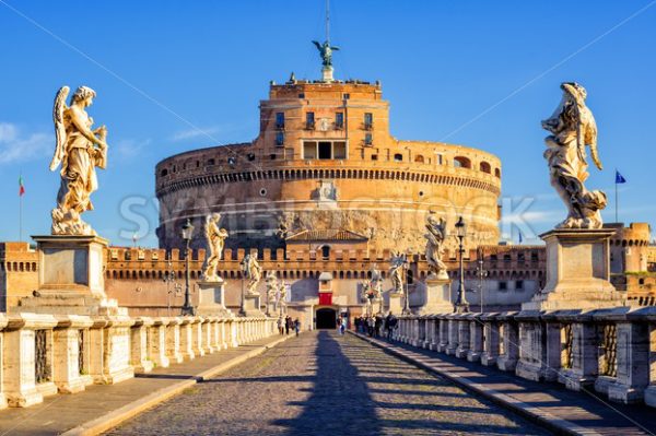 Castel Sant’Angelo, Mausoleum of Hadrian, Rome, Italy - GlobePhotos - royalty free stock images