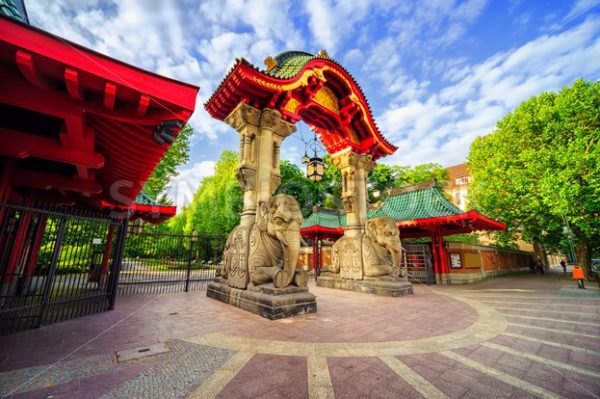 Entrance to the Berlin Zoological Garden, Germany - GlobePhotos - royalty free stock images