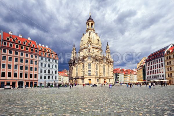 Frauenkirche Church in the old town of Dresden, Germany - GlobePhotos - royalty free stock images