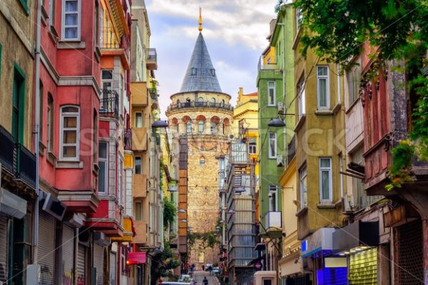 Galata Tower in the Old Town of Istanbul, Turkey - GlobePhotos - royalty free stock images