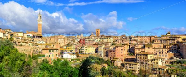 Panoramic view of Siena Old Town, Tuscany, Italy - GlobePhotos - royalty free stock images