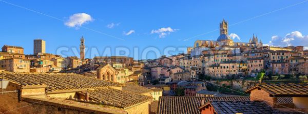 Panoramic view of Siena old town, Tuscany, Italy - GlobePhotos - royalty free stock images