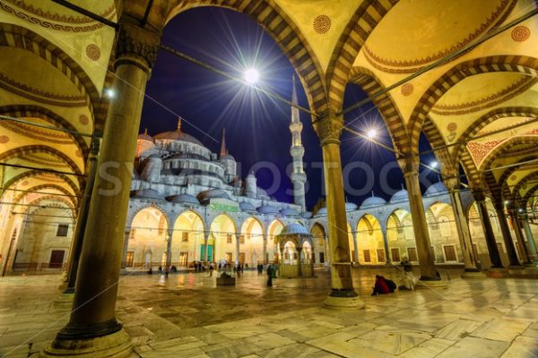 The courtyard of Sultan Ahmet Mosque, Istanbul, Turkey - GlobePhotos - royalty free stock images