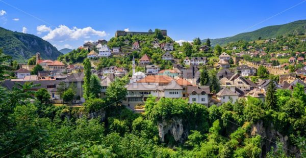 The old town of Jajce, Bosnia and Herzegovina - GlobePhotos - royalty free stock images