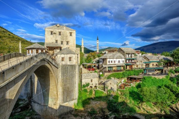 Old town and bridge in Mostar, Bosnia and Herzegovina - GlobePhotos - royalty free stock images