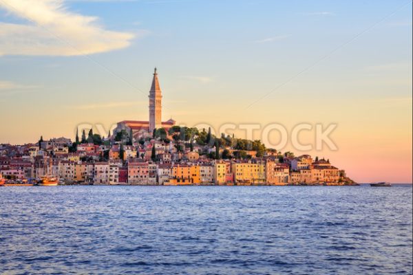 Rovinj Old Town on Istria peninsula on sunset, Croatia - GlobePhotos - royalty free stock images