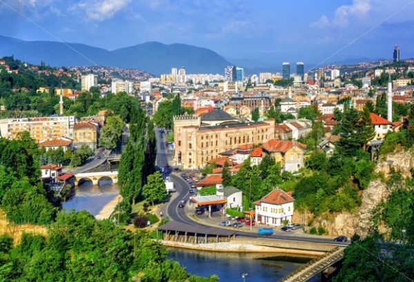 Sarajevo city, capital of Bosnia and Herzegovina - GlobePhotos - royalty free stock images