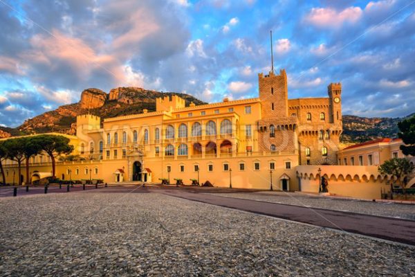 The Prince’s Palace of Monaco on sunrise - GlobePhotos - royalty free stock images