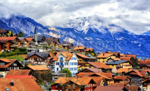 Old town Oberried, Brienz, Interlaken, Switzerland - GlobePhotos - royalty free stock images