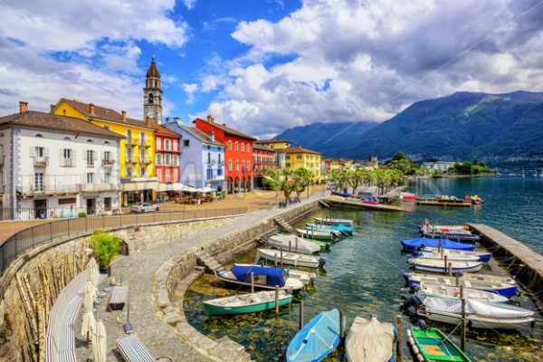 Ascona town on Lago Maggiore, Switzerland - GlobePhotos - royalty free stock images