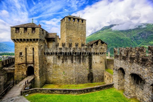 Castello di Montebello castle, Bellinzona, Switzerland - GlobePhotos - royalty free stock images