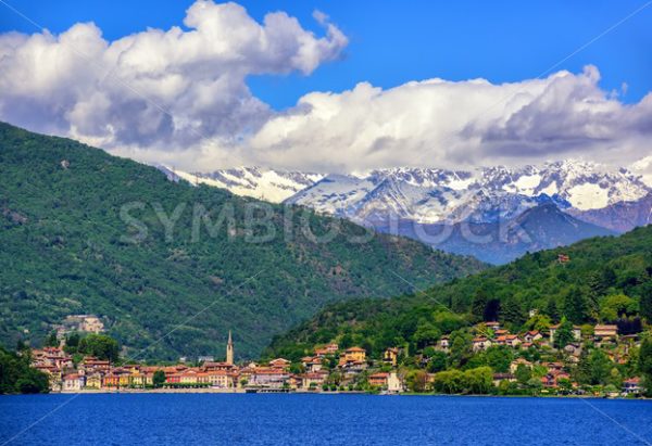 Mergozzo town, Lago Maggiore and Alps, Italy - GlobePhotos - royalty free stock images