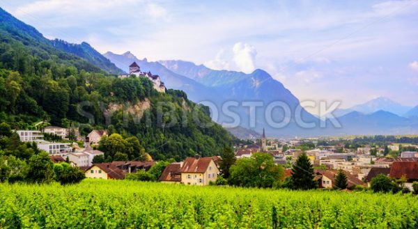 Vaduz town, the capital of Liechtenstein, Europe - GlobePhotos - royalty free stock images