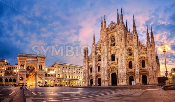 Milan Cathedral on sunrise, Italy - GlobePhotos - royalty free stock images