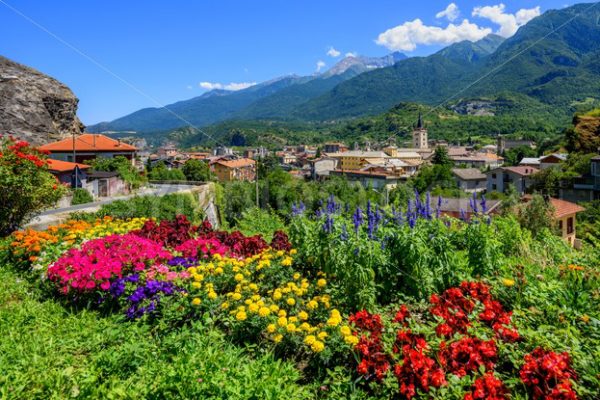 Susa town in the Susa Valley, Alps mountains, Italy - GlobePhotos ...