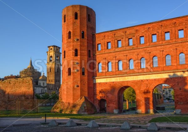 The Palatine Towers and the Cathedral of Turin, Turin, Italy - GlobePhotos - royalty free stock images