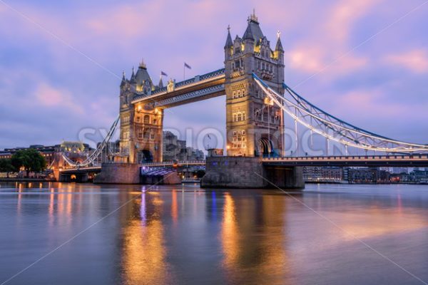 Tower Bridge in London, UK, in sunrise morning light - GlobePhotos - royalty free stock images