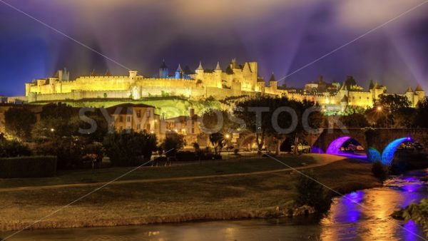 Carcassonne medieval Old Town, Languedoc, France - GlobePhotos - royalty free stock images