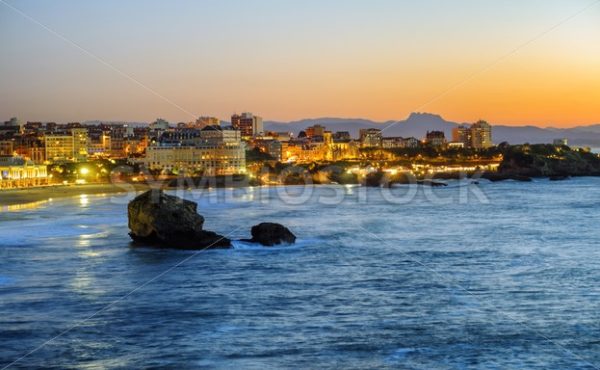 Biarritz city, Bay of Biscay, Basque Country, France - GlobePhotos - royalty free stock images