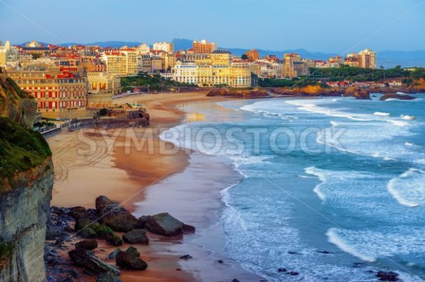 Biarritz city and its famous sand beaches, France - GlobePhotos - royalty free stock images