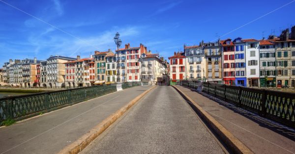 Colorful houses in Bayonne, Basque Country, France - GlobePhotos - royalty free stock images