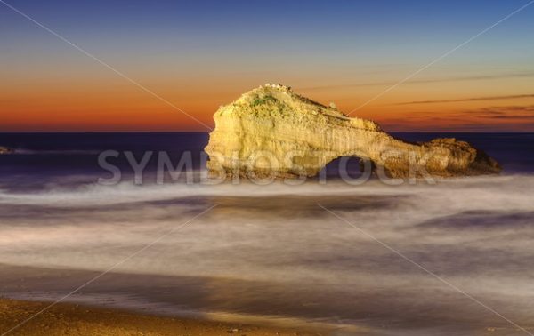 The Pierced Rock, Miramar Beach, Biarritz, France - GlobePhotos - royalty free stock images