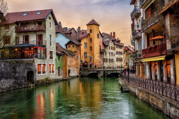 Annecy medieval Old Town, Savoy, France - GlobePhotos - royalty free stock images