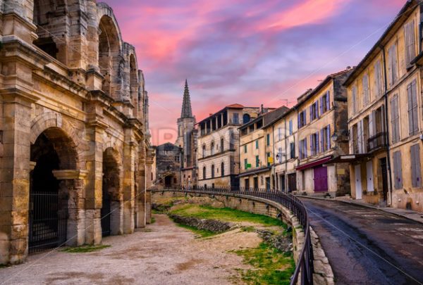 Arles Old Town and roman amphitheatre, Provence, France - GlobePhotos - royalty free stock images