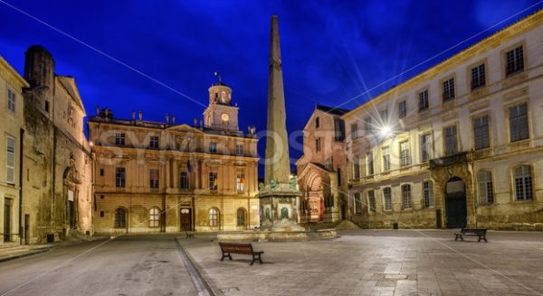 Arles Old Town at night, Provence, France - GlobePhotos - royalty free stock images