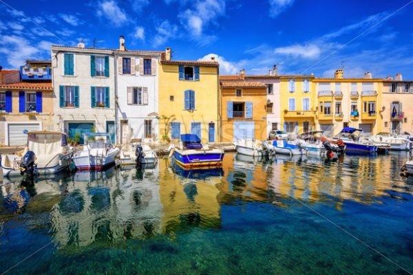 Colorful houses in Martigues Old Town, Provence, France - GlobePhotos - royalty free stock images