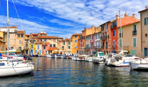 Colorful houses in the harbor of Martigues, France - GlobePhotos - royalty free stock images